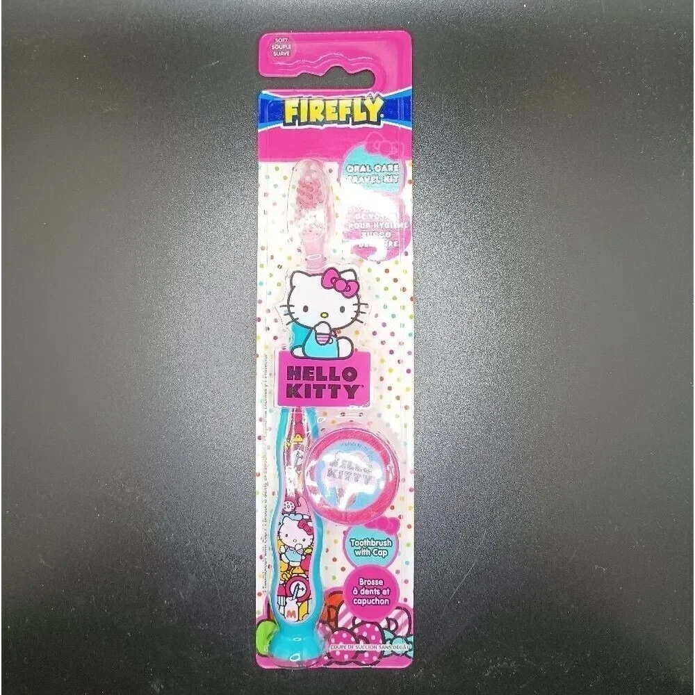HELLO Kitty standing toothbrush with travel cap head cover included